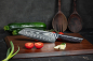 Preview: Damastmesser Küchenmesser Chefmesser Damast Küchenmesser Kochmesser Damaststahl 67 Schichten Wolfblood LH Lifestyle