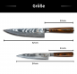 Preview: Wolfblood Zeuß Santoku Damastmesser Küchenmesser LH Lifestyle Kochmesser