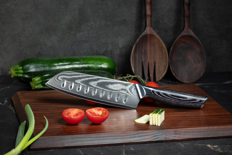Damastmesser Küchenmesser Chefmesser Damast Küchenmesser Kochmesser Damaststahl 67 Schichten Wolfblood LH Lifestyle