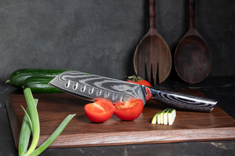 Damastmesser Küchenmesser Chefmesser Damast Küchenmesser Kochmesser Damaststahl 67 Schichten Wolfblood LH Lifestyle